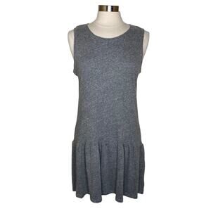 Nation LTD Gray Sleeveless Peplum‎ Bottom Mini Tank Dress Women’s Size Medium